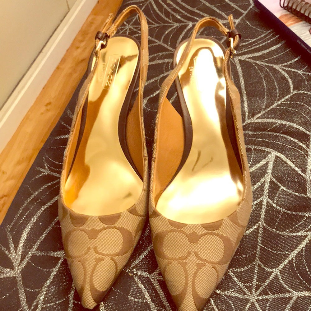 Coach sling back heel
